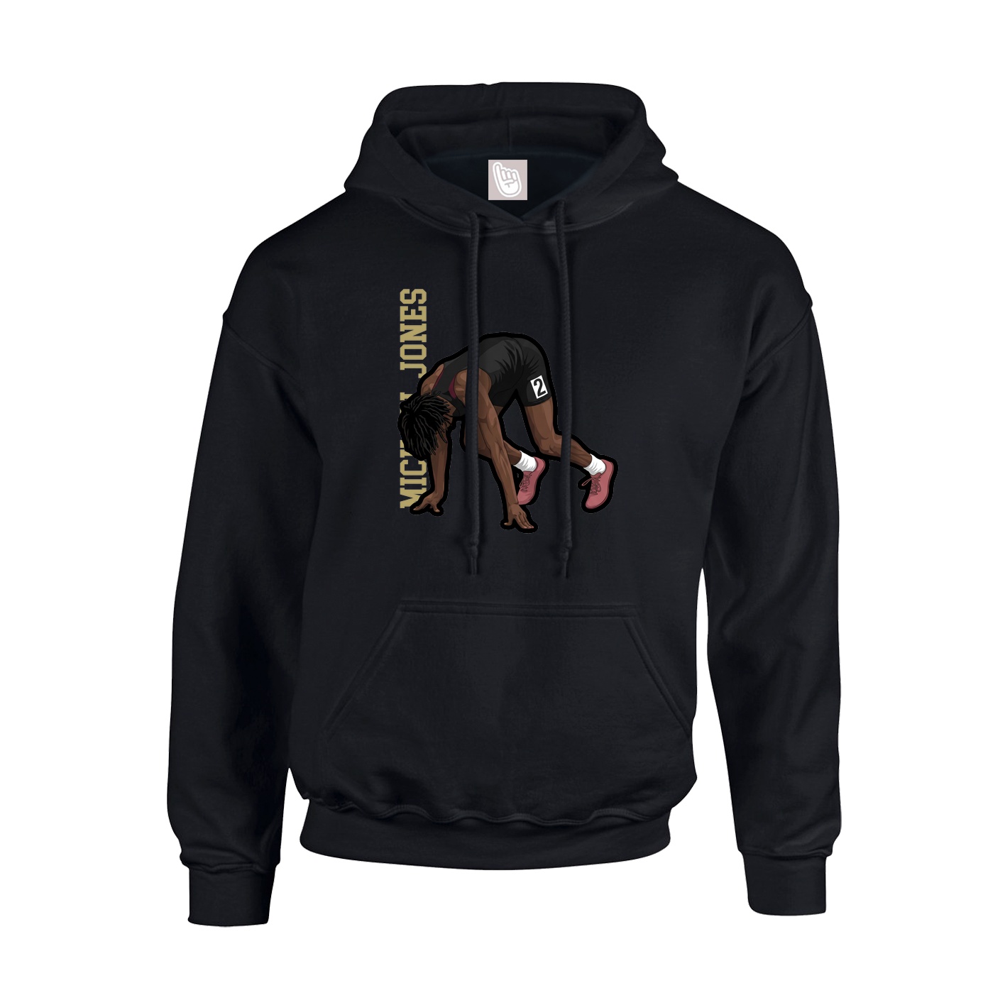 Hoodie — Name Vertical in Black