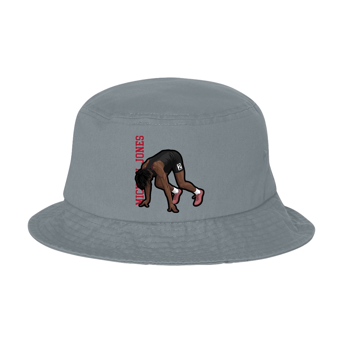 Bucket Cap — Name Vertical in Grey