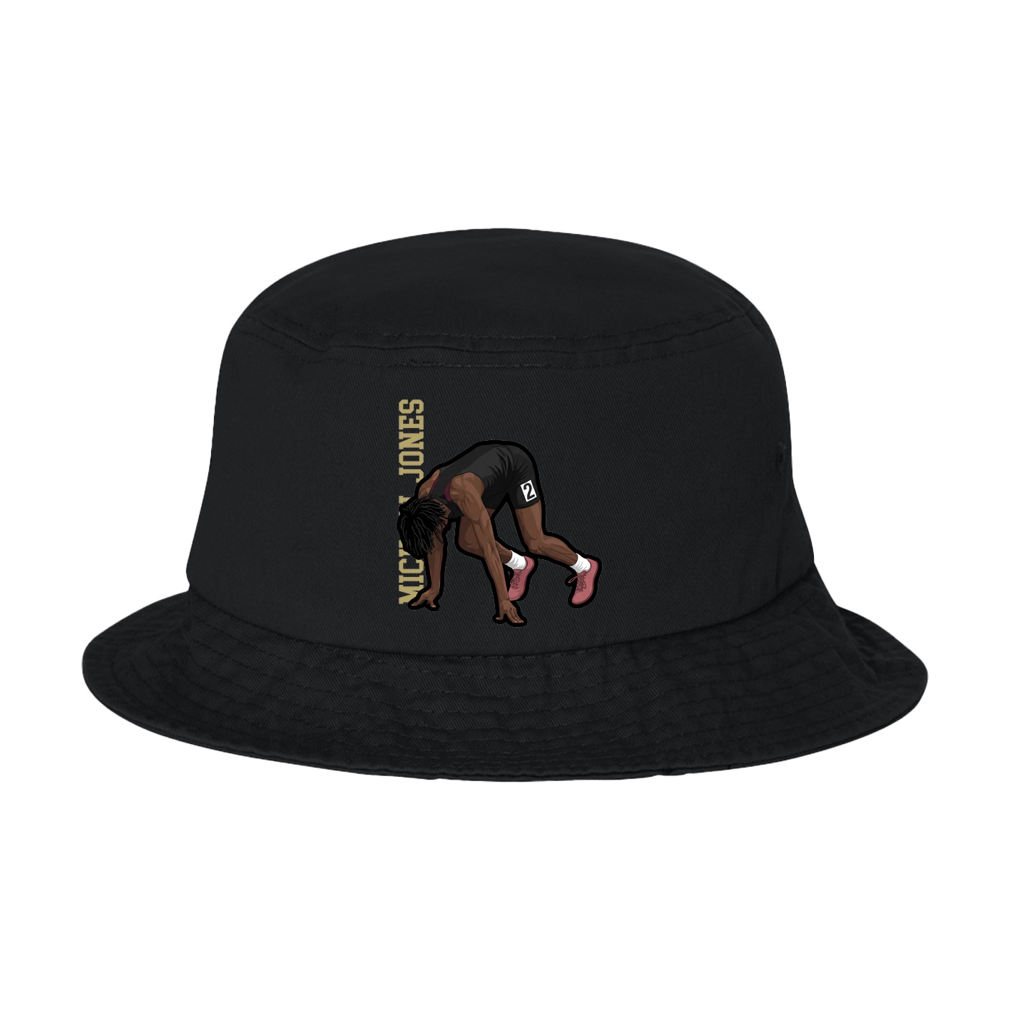 Bucket Cap — Name Vertical in Black