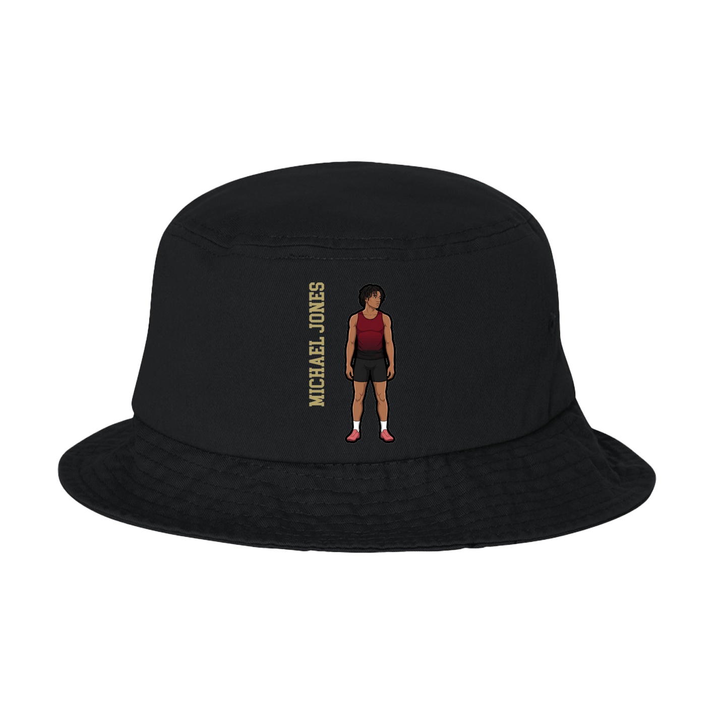 Bucket Cap — Name Vertical in Black