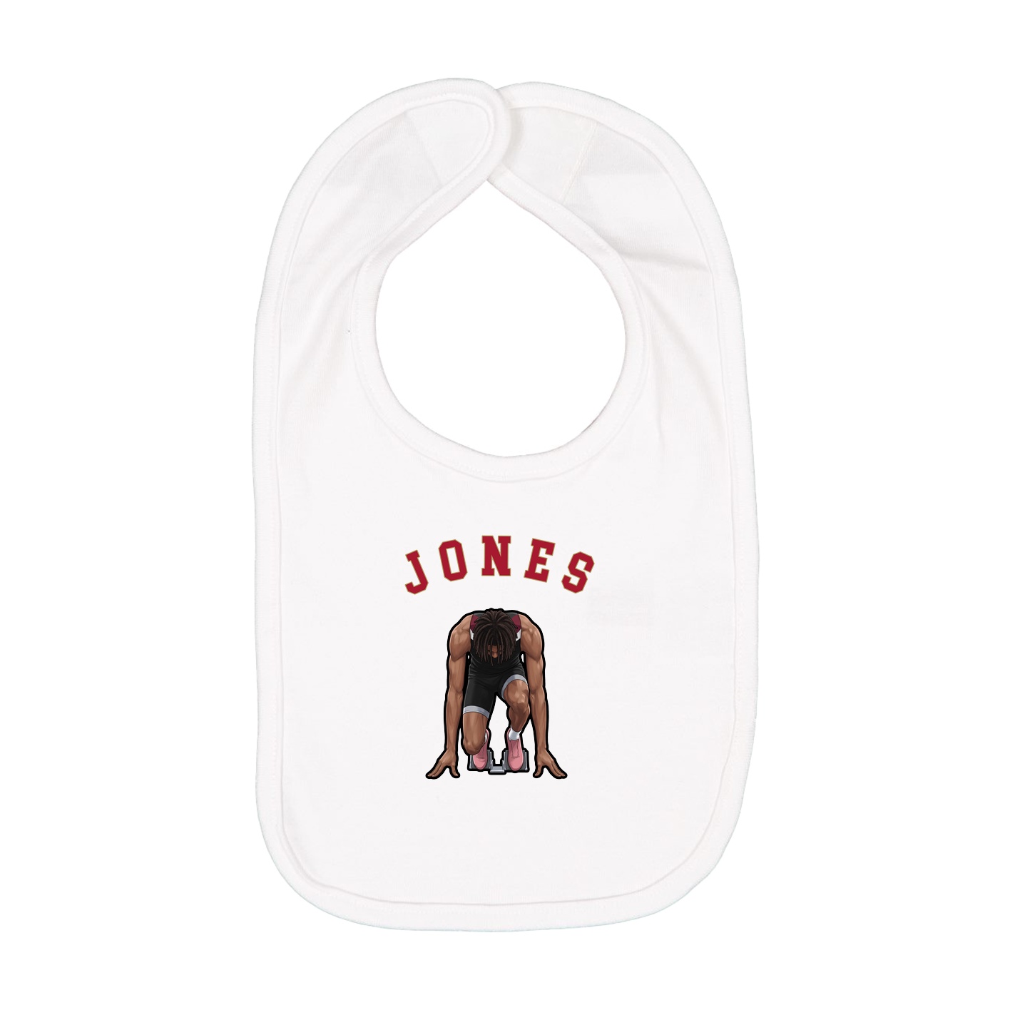 Infant Bib — Shirsey Arch in White