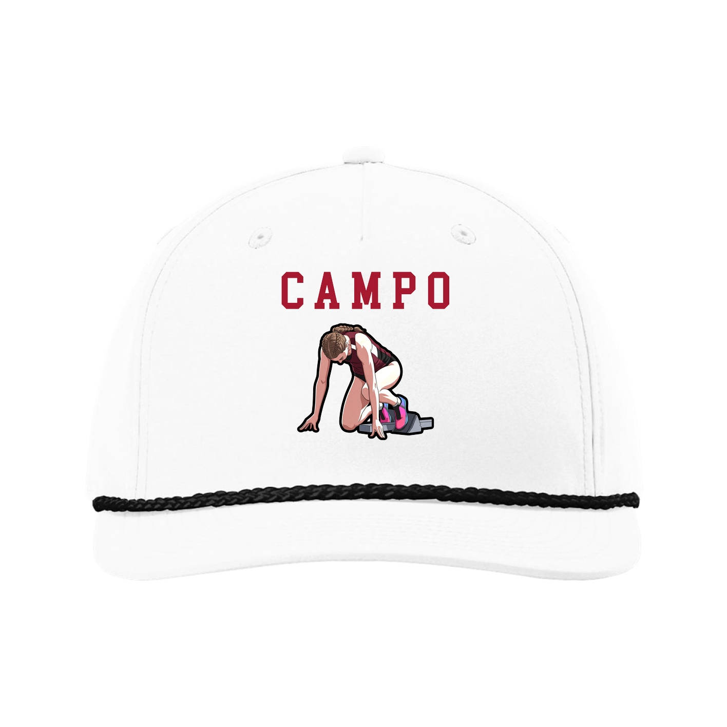 Five-Panel Classic Rope Cap — Shirsey in White