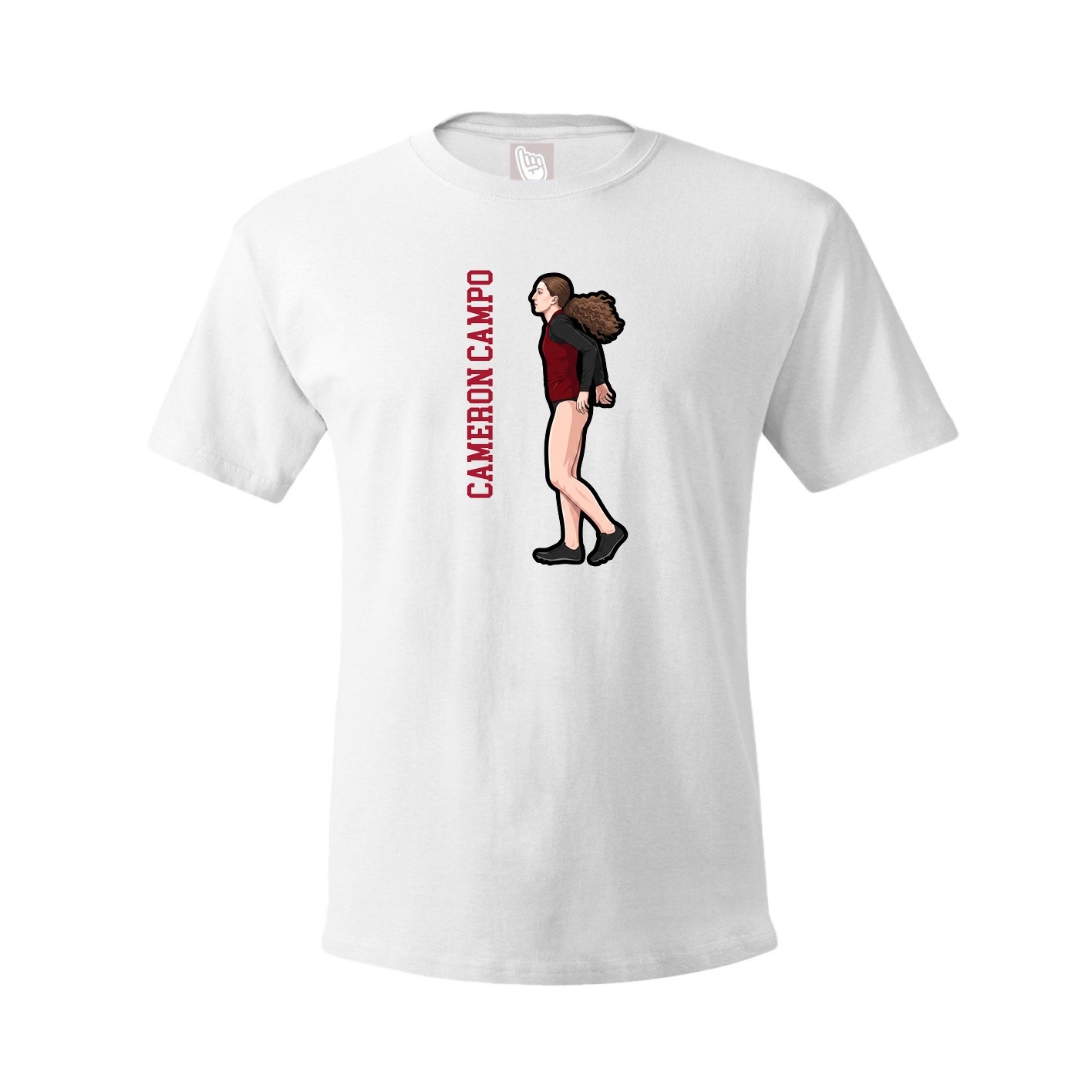 Youth Tee — Name Vertical in White