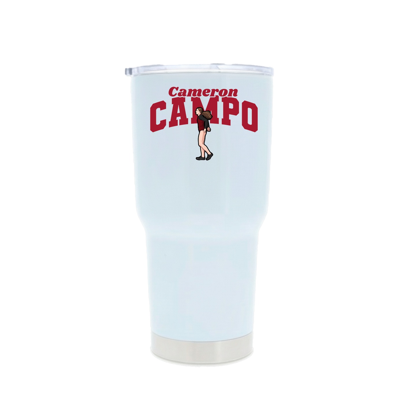 30oz Stainless Steel Tumbler — Signature Arch in White