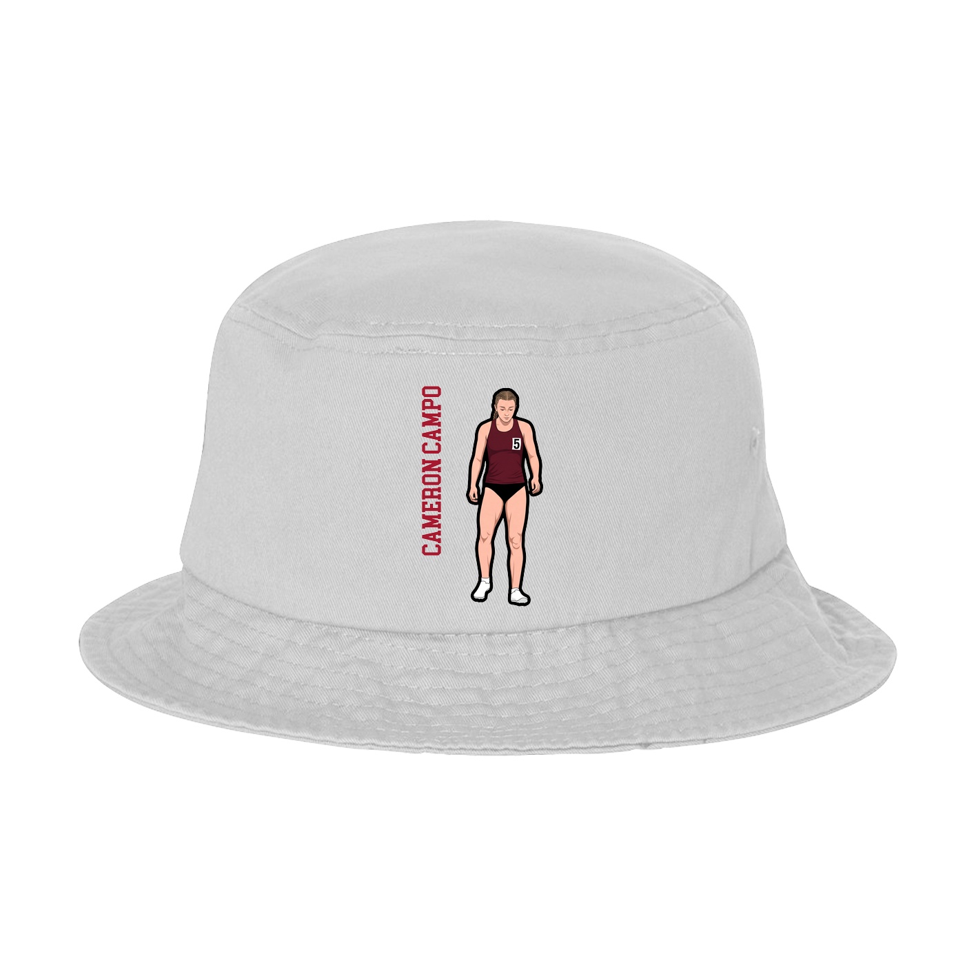 Bucket Cap — Name Vertical in White