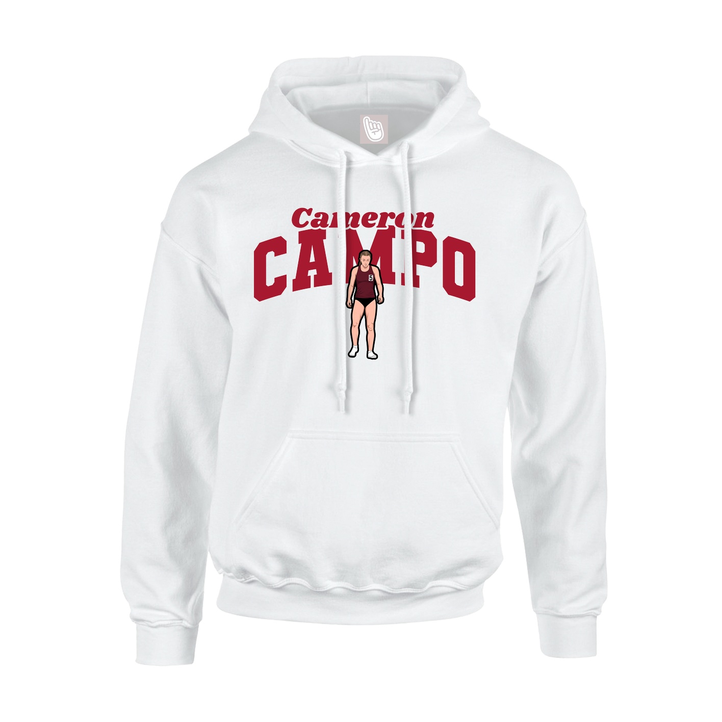 Hoodie — Signature Arch in White
