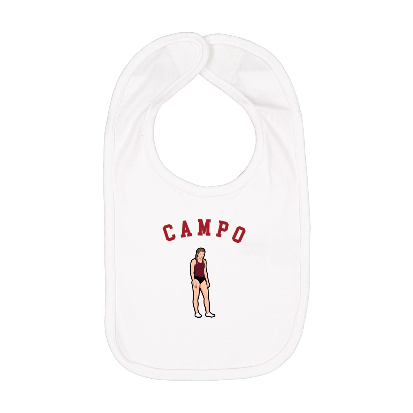 Infant Bib — Shirsey Arch in White