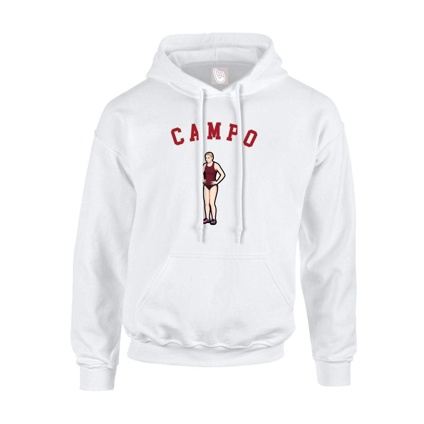 Youth Hoodie — Shirsey Arch in White