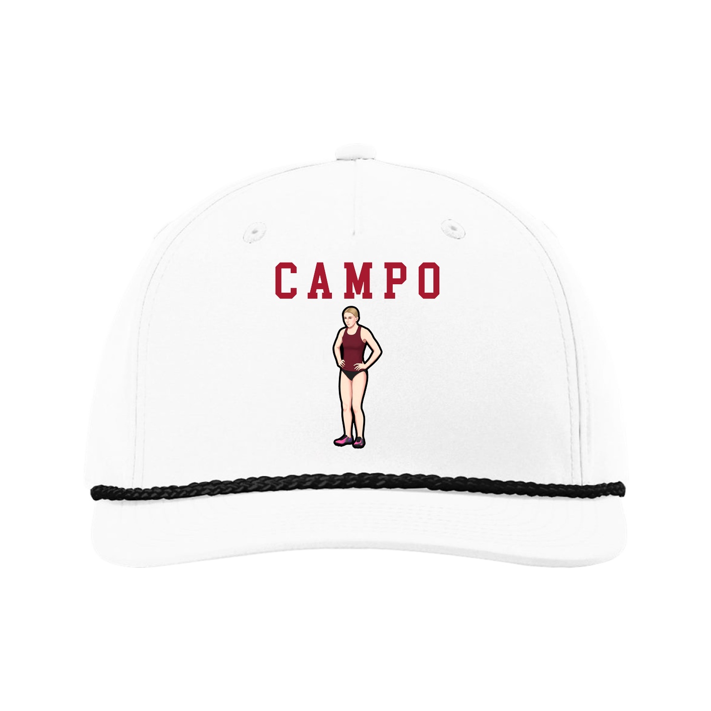 Five-Panel Classic Rope Cap — Shirsey in White
