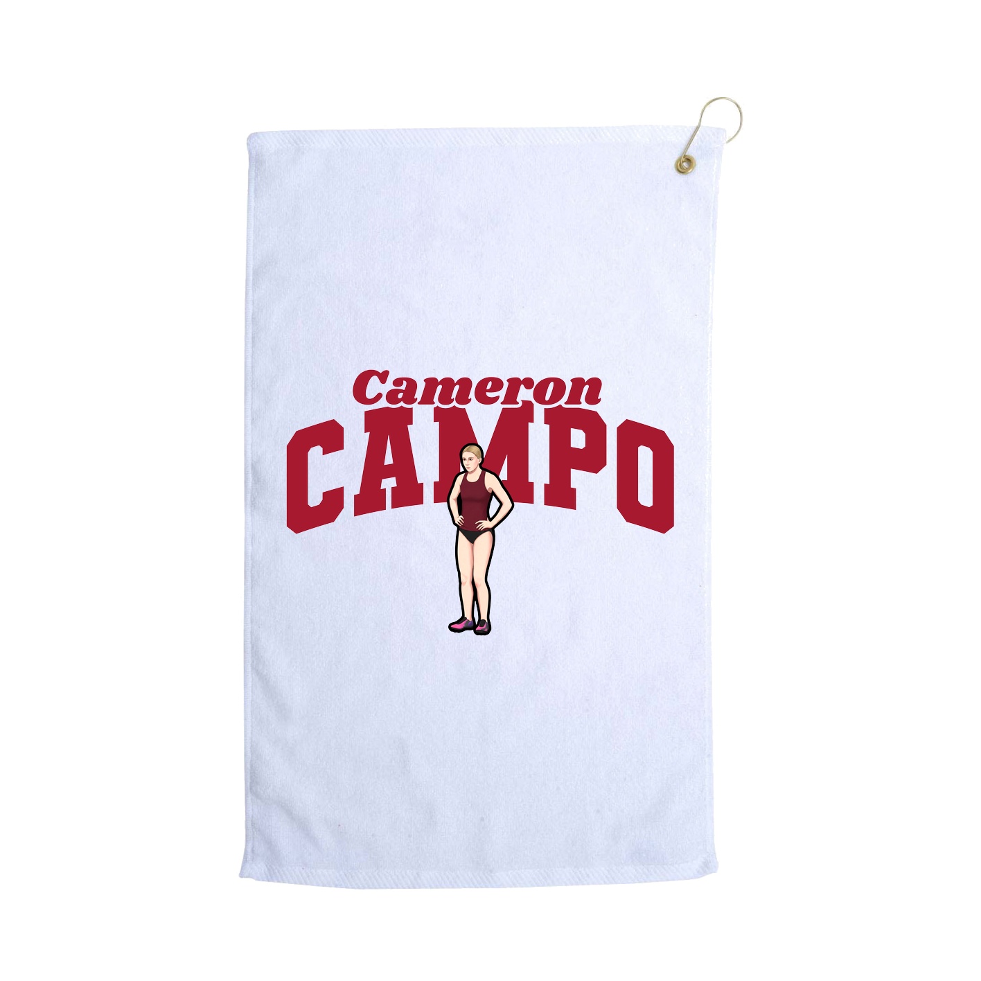 Golf Towel — Signature Arch in White