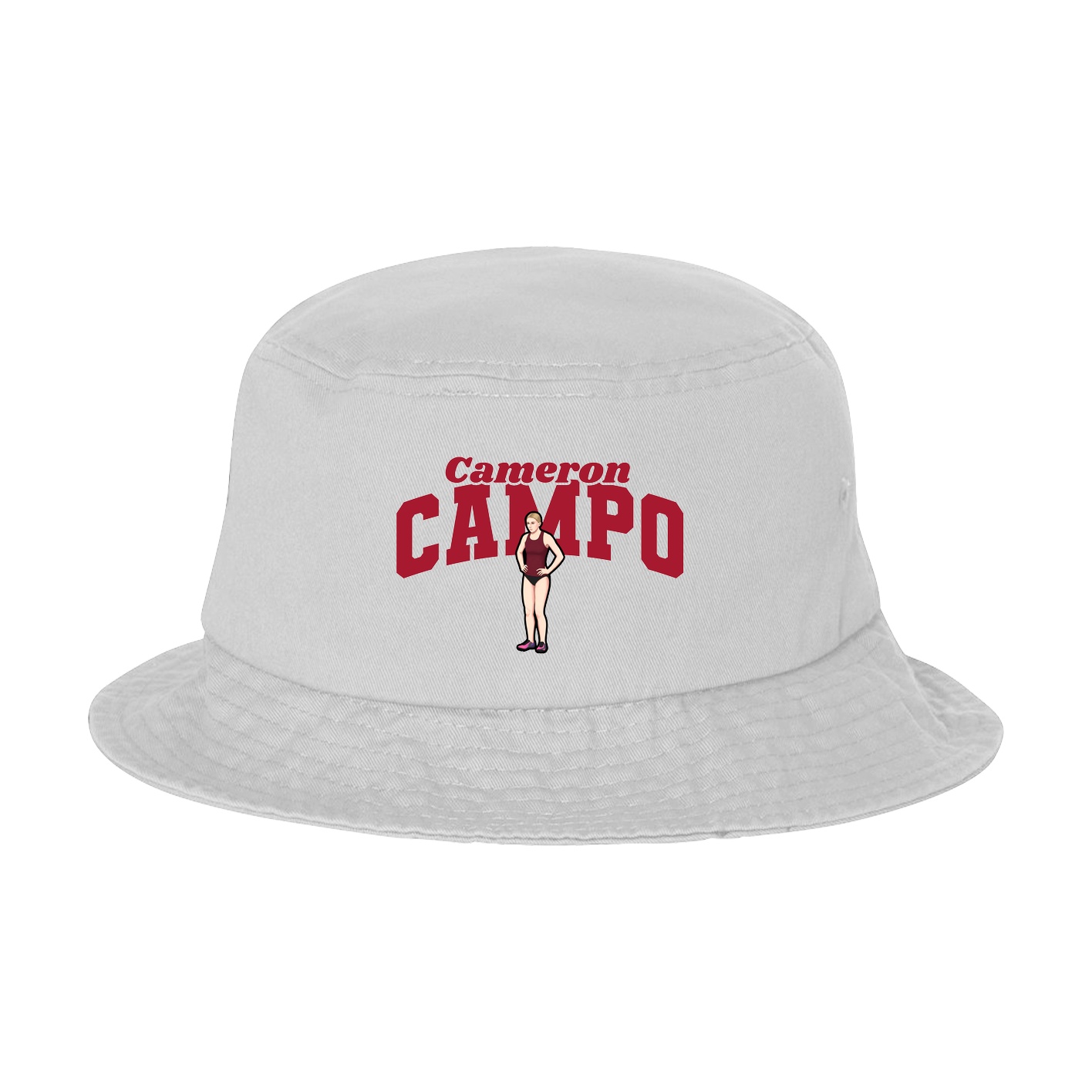 Bucket Cap — Signature Arch in White