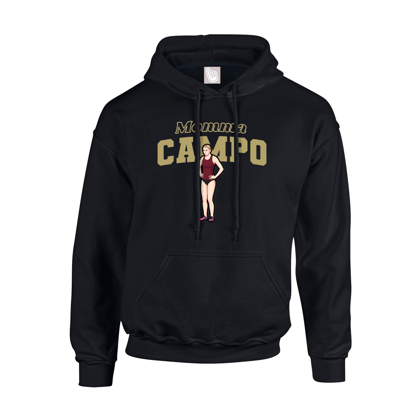 Youth Hoodie — Mothers Day Block in Black
