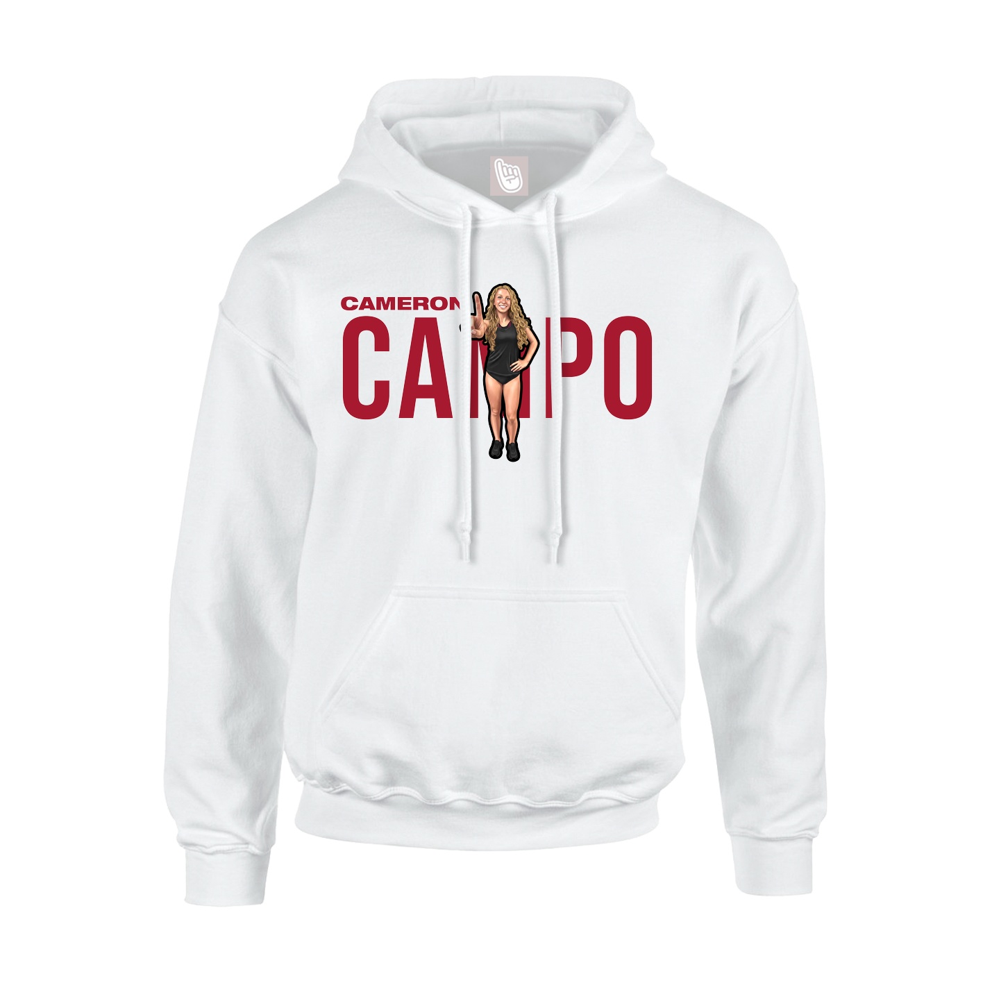 Youth Hoodie — Player Name in White
