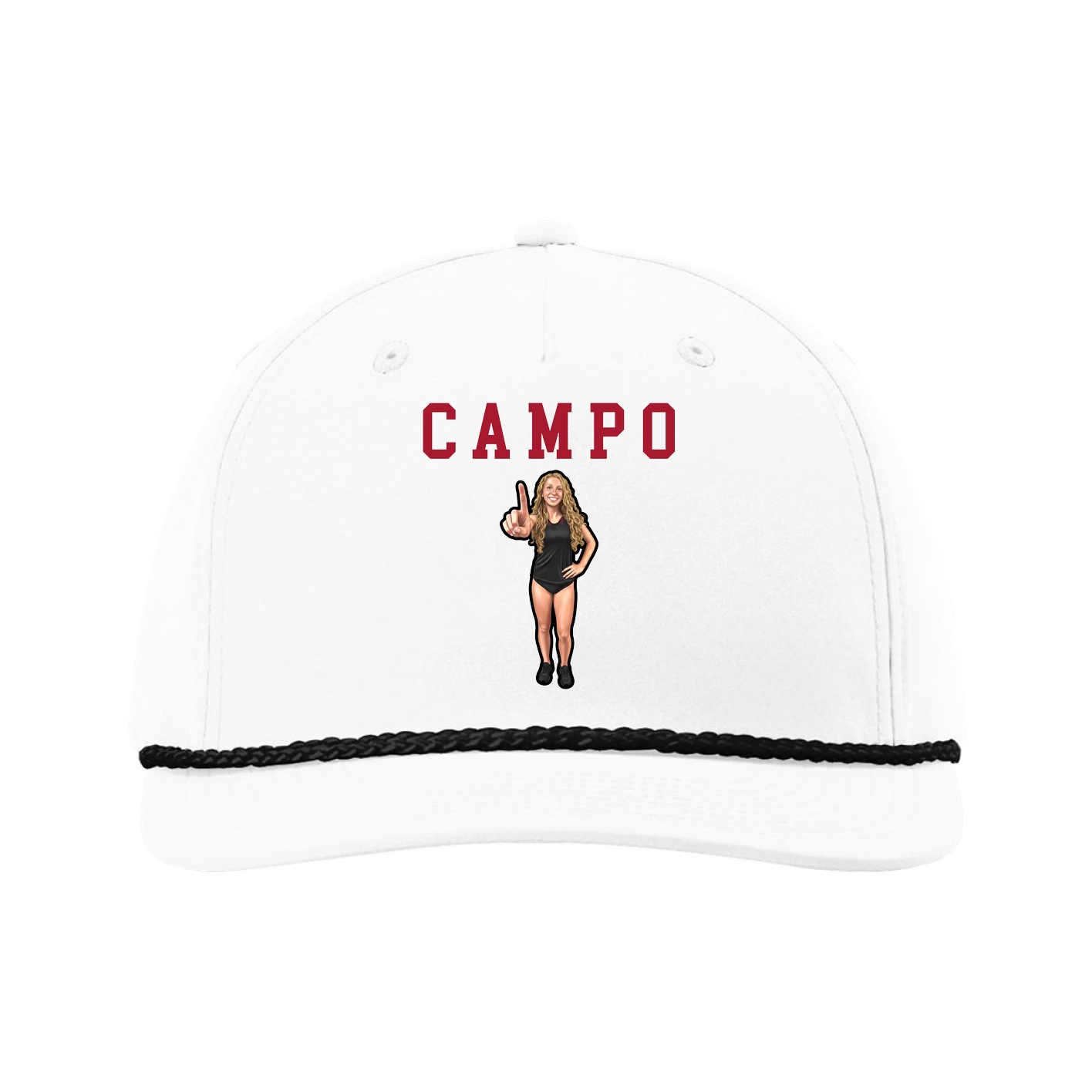 Five-Panel Classic Rope Cap — Shirsey in White
