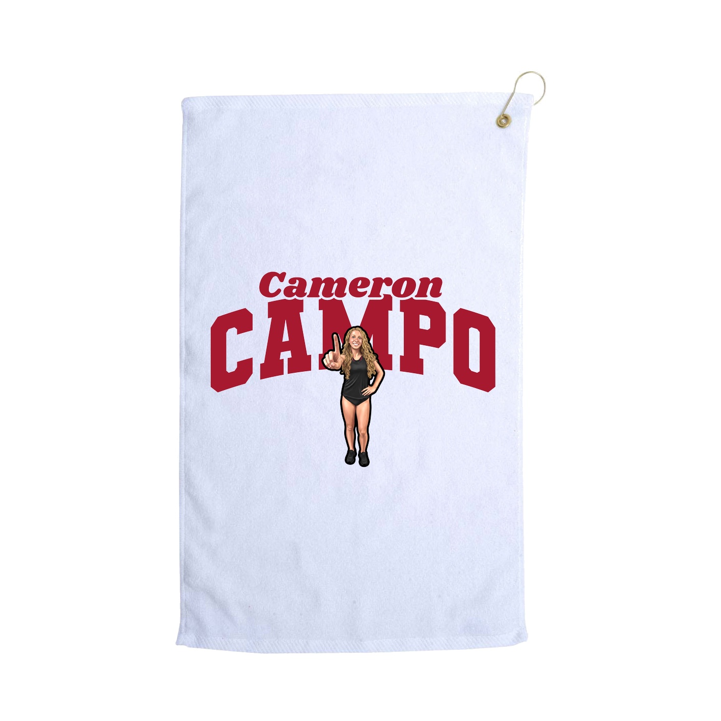 Golf Towel — Signature Arch in White