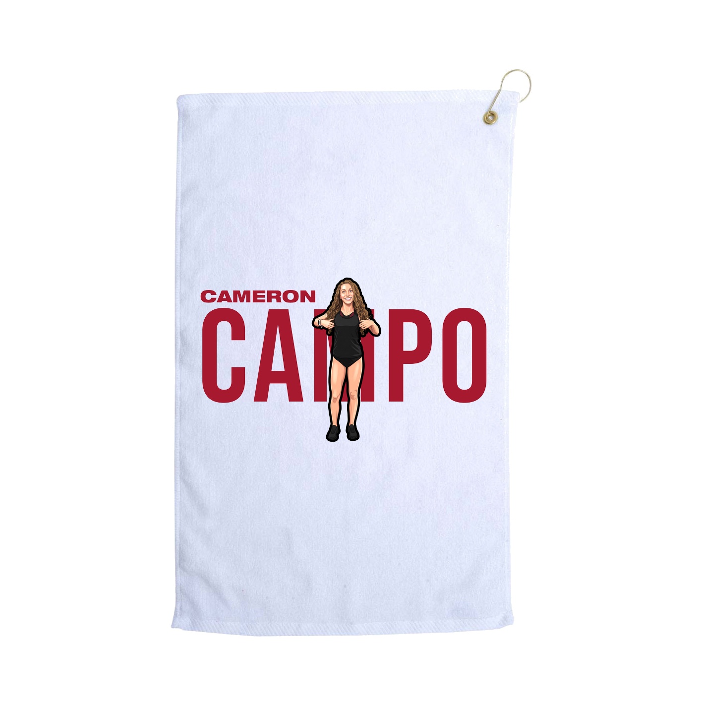 Golf Towel — Player Name in White
