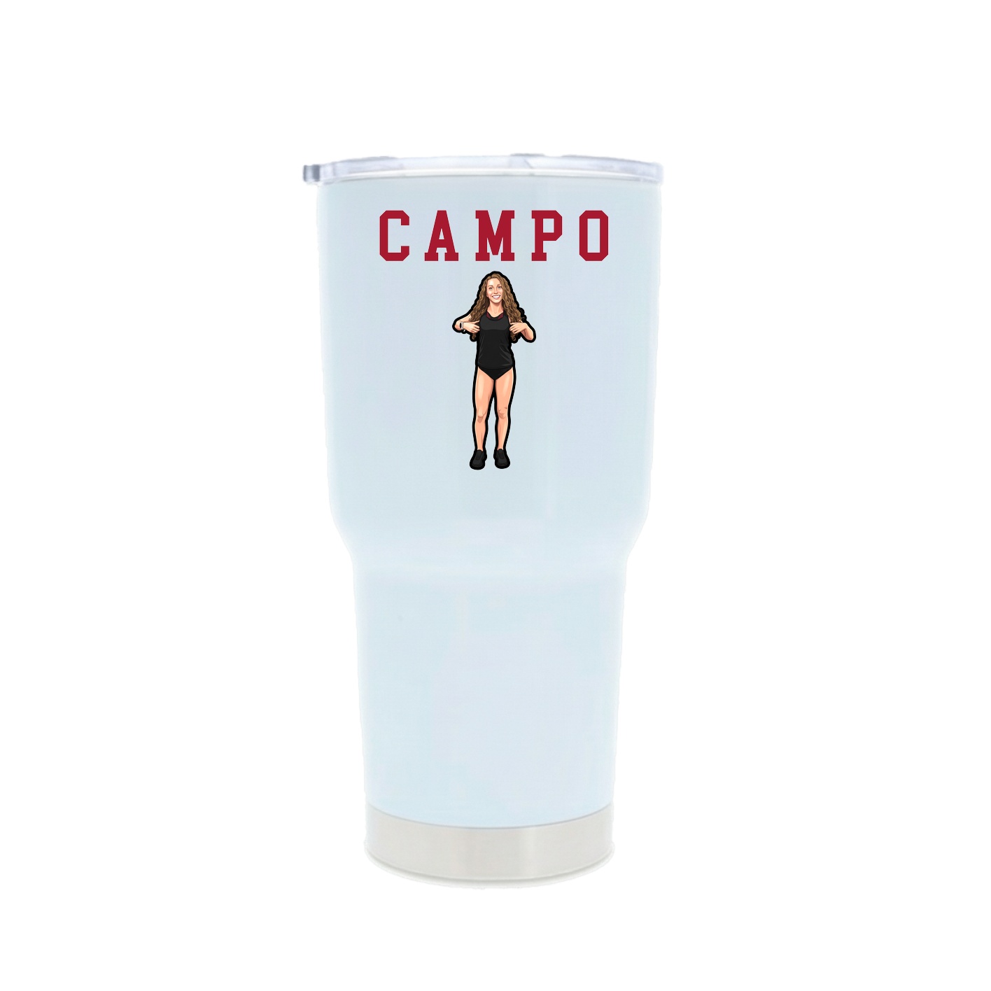 30oz Stainless Steel Tumbler — Shirsey in White