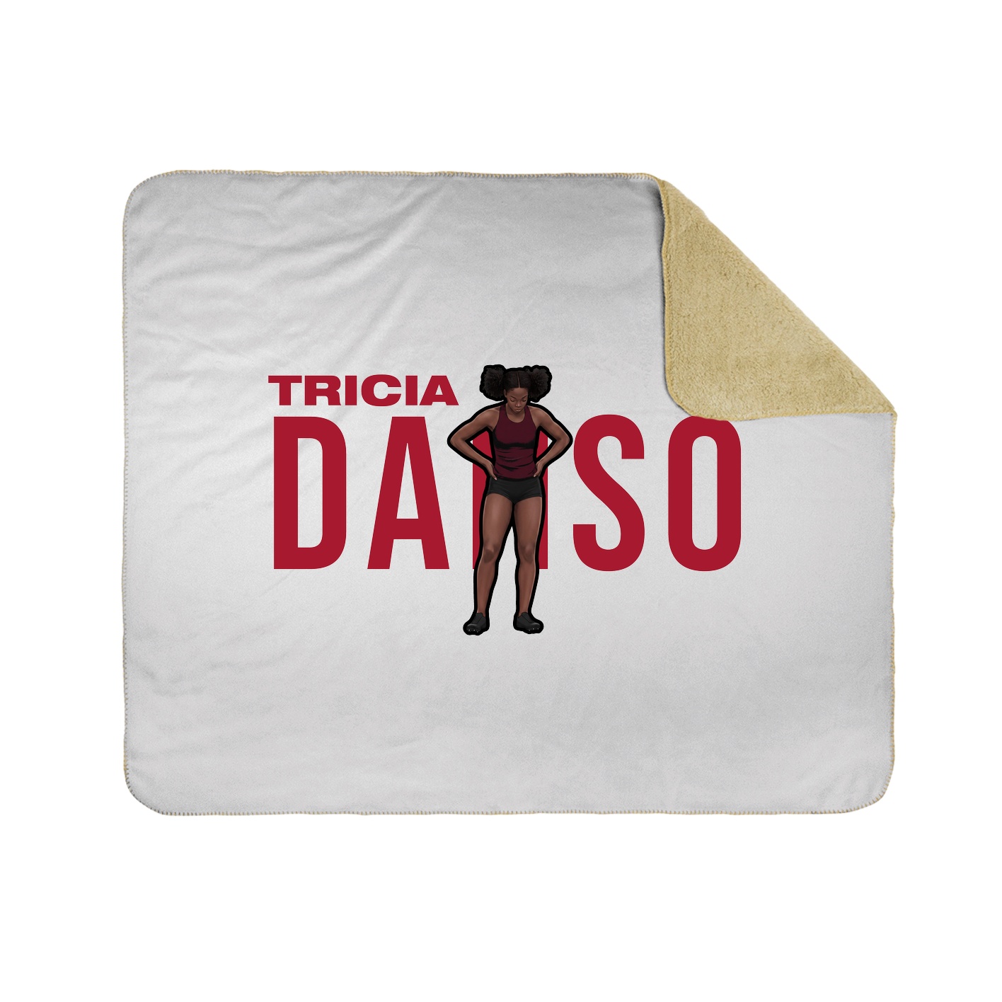 Throw Blanket — Player Name in White