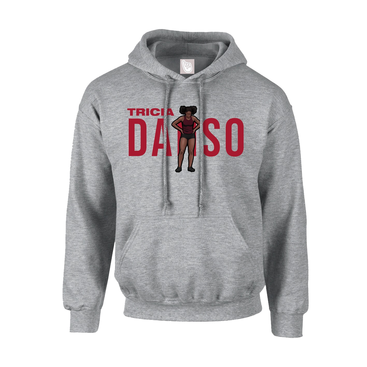 Youth Hoodie — Player Name in Grey