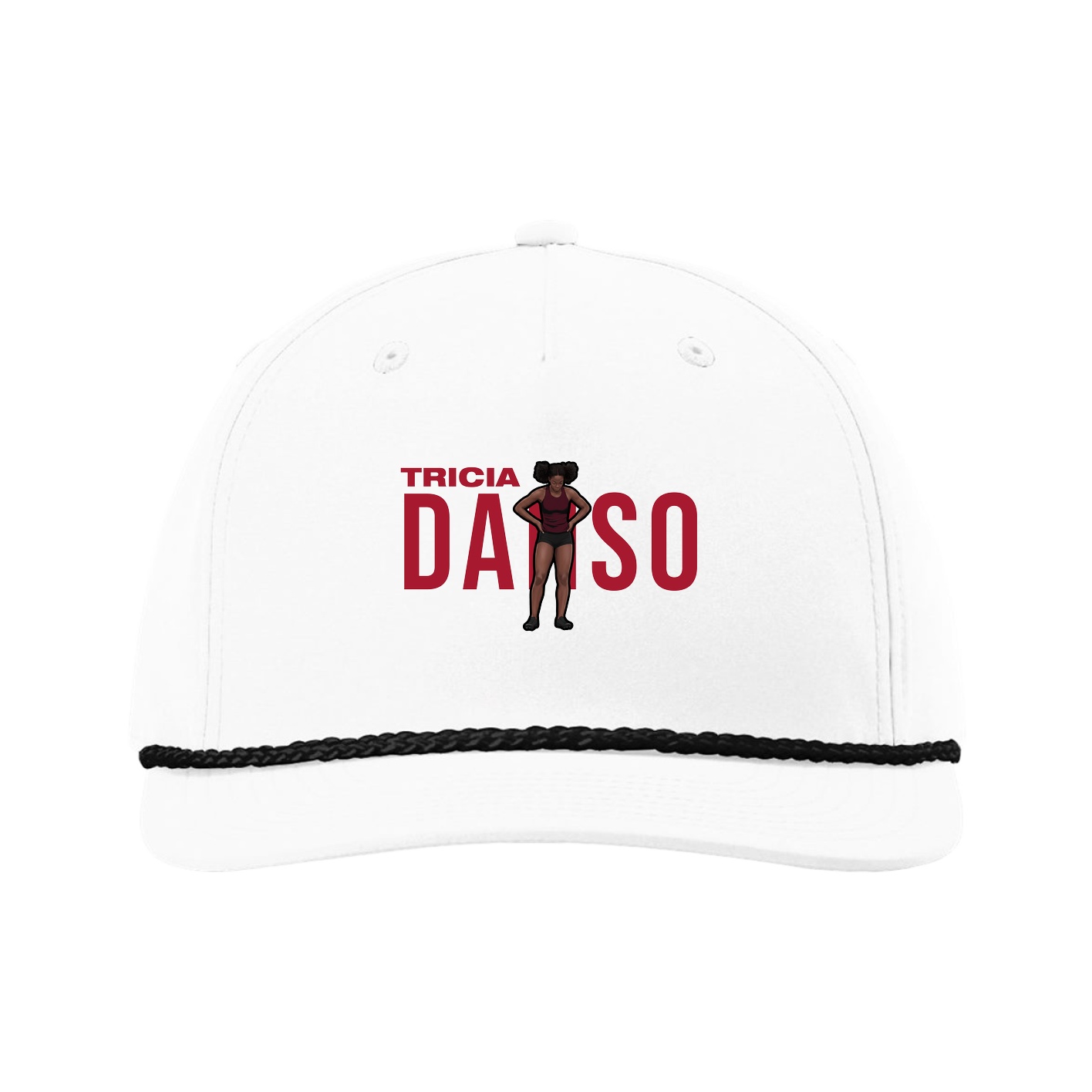 Five-Panel Classic Rope Cap — Player Name in White