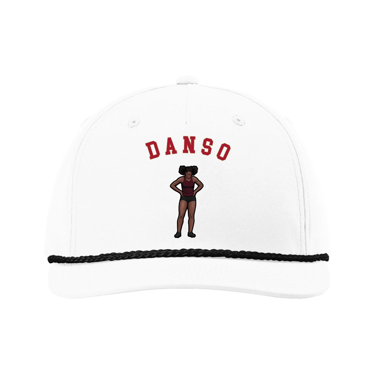 Five-Panel Classic Rope Cap — Shirsey Arch in White