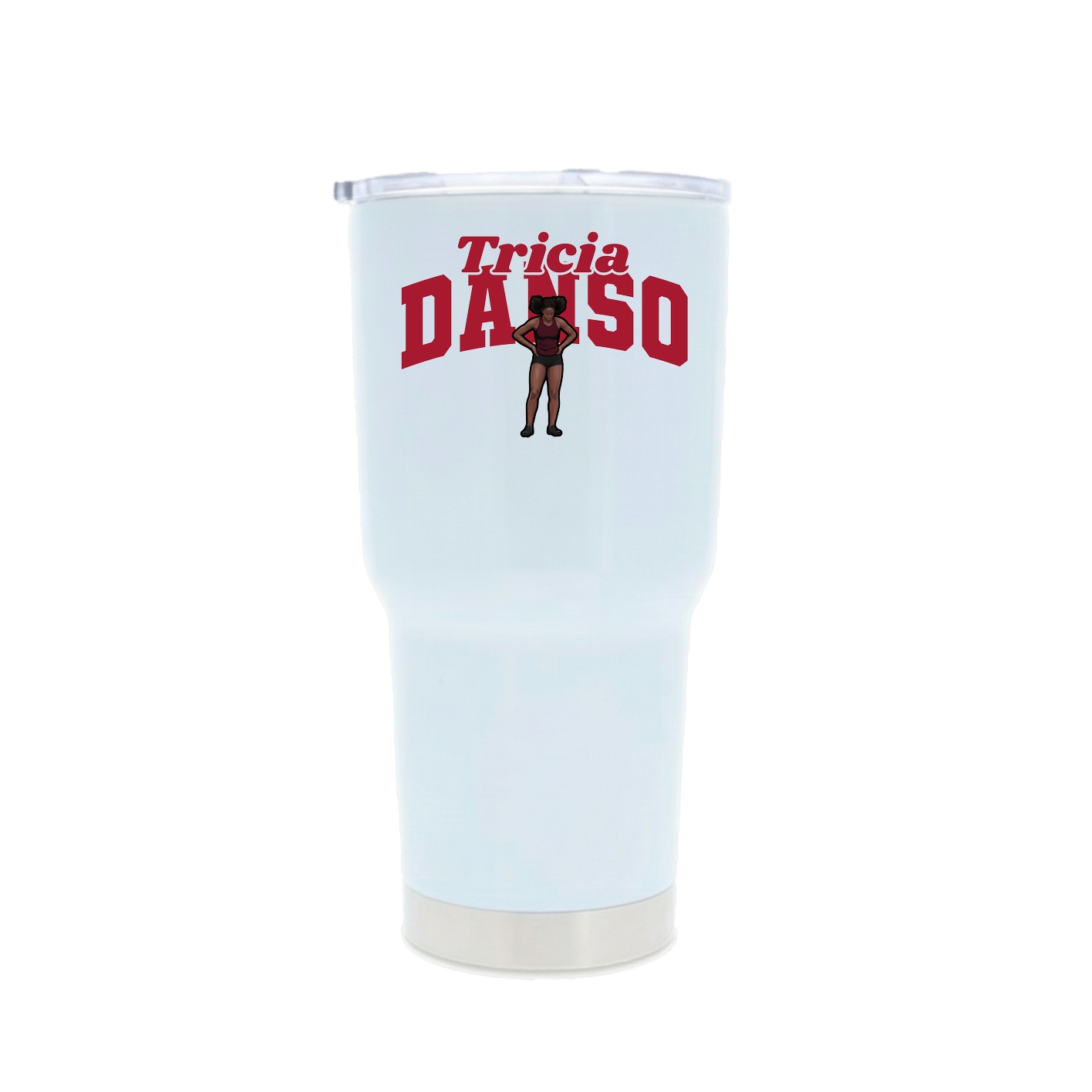30oz Stainless Steel Tumbler — Signature Arch in White