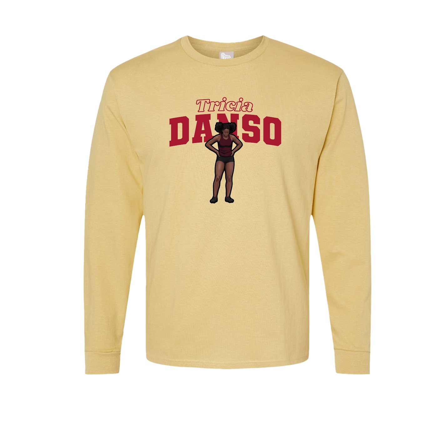 Long Sleeve Tee — Name Arch in Vegas Gold