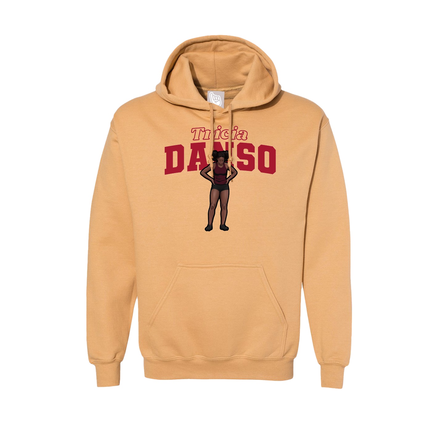 Hoodie — Name Arch in Vegas Gold