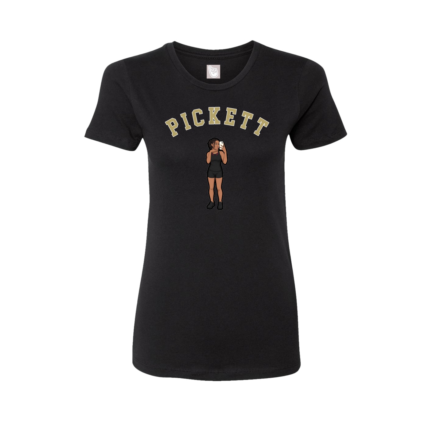 Fitted Women's Tee — Shirsey Arch in Black