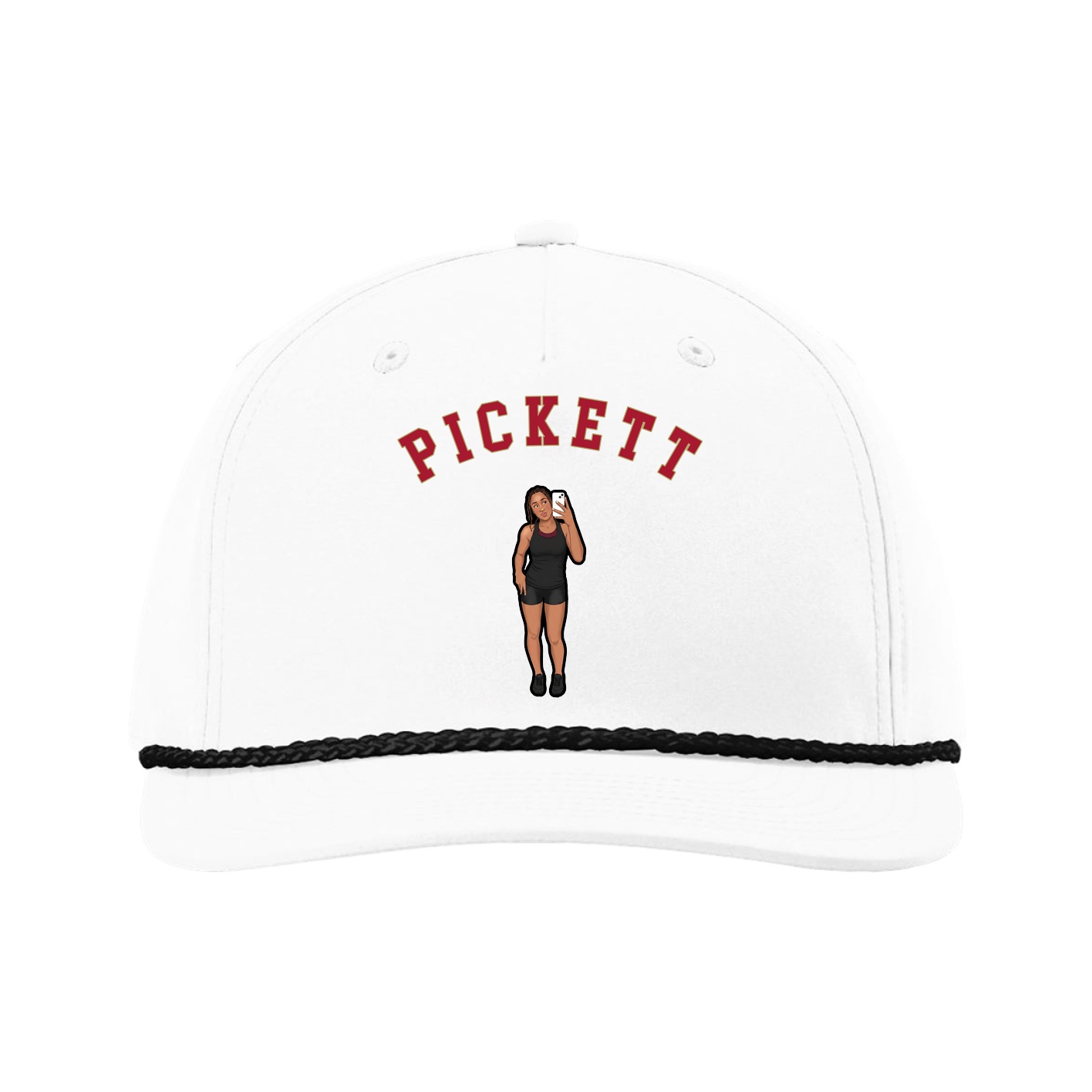 Five-Panel Classic Rope Cap — Shirsey Arch in White