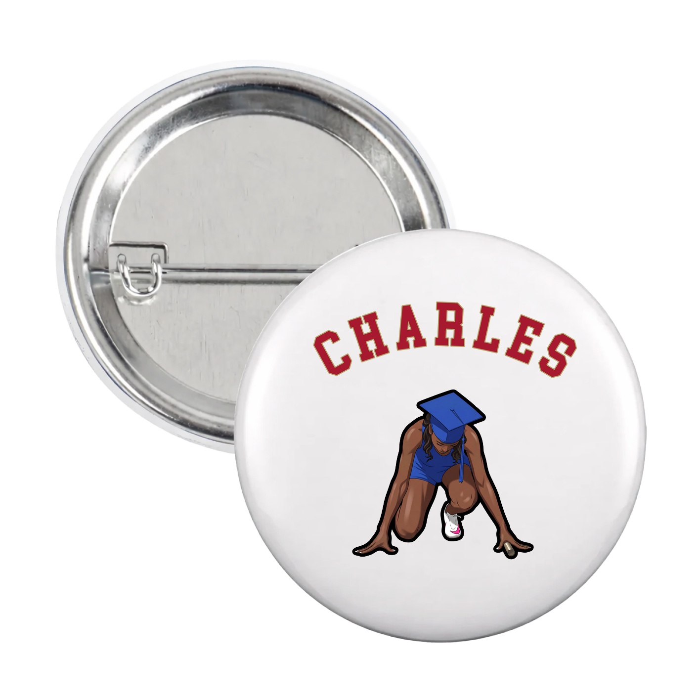 Game Day Button — Shirsey Arch in White
