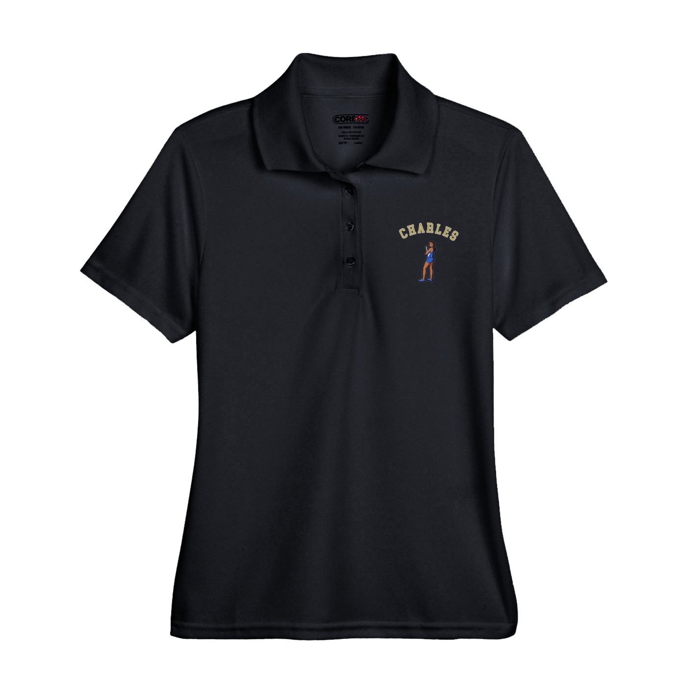 Womens Performance Polo — Shirsey Arch in Black