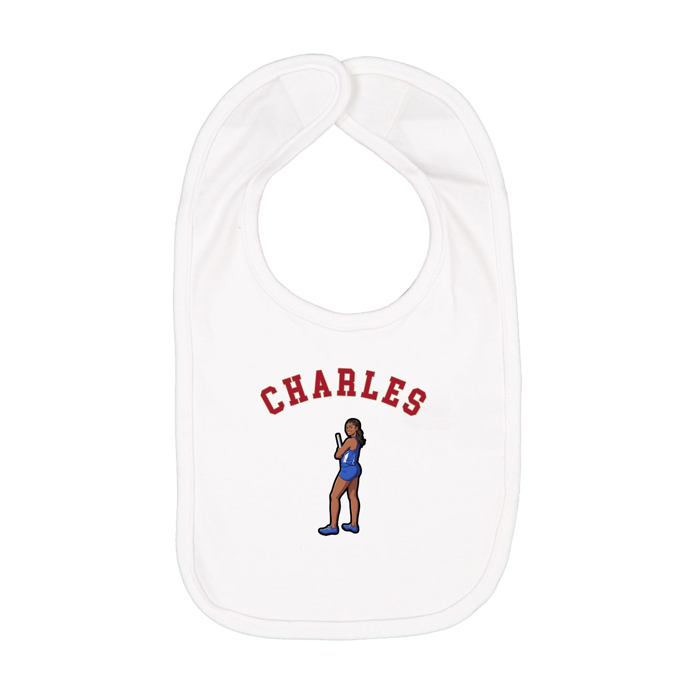 Infant Bib — Shirsey Arch in White