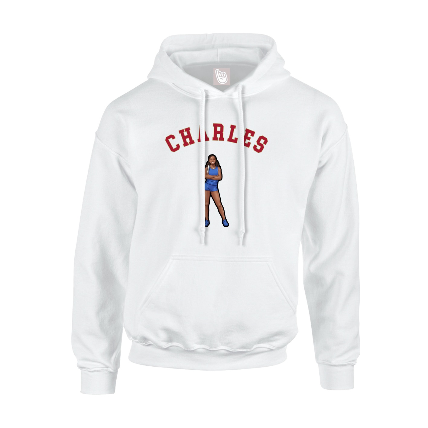 Youth Hoodie — Shirsey Arch in White