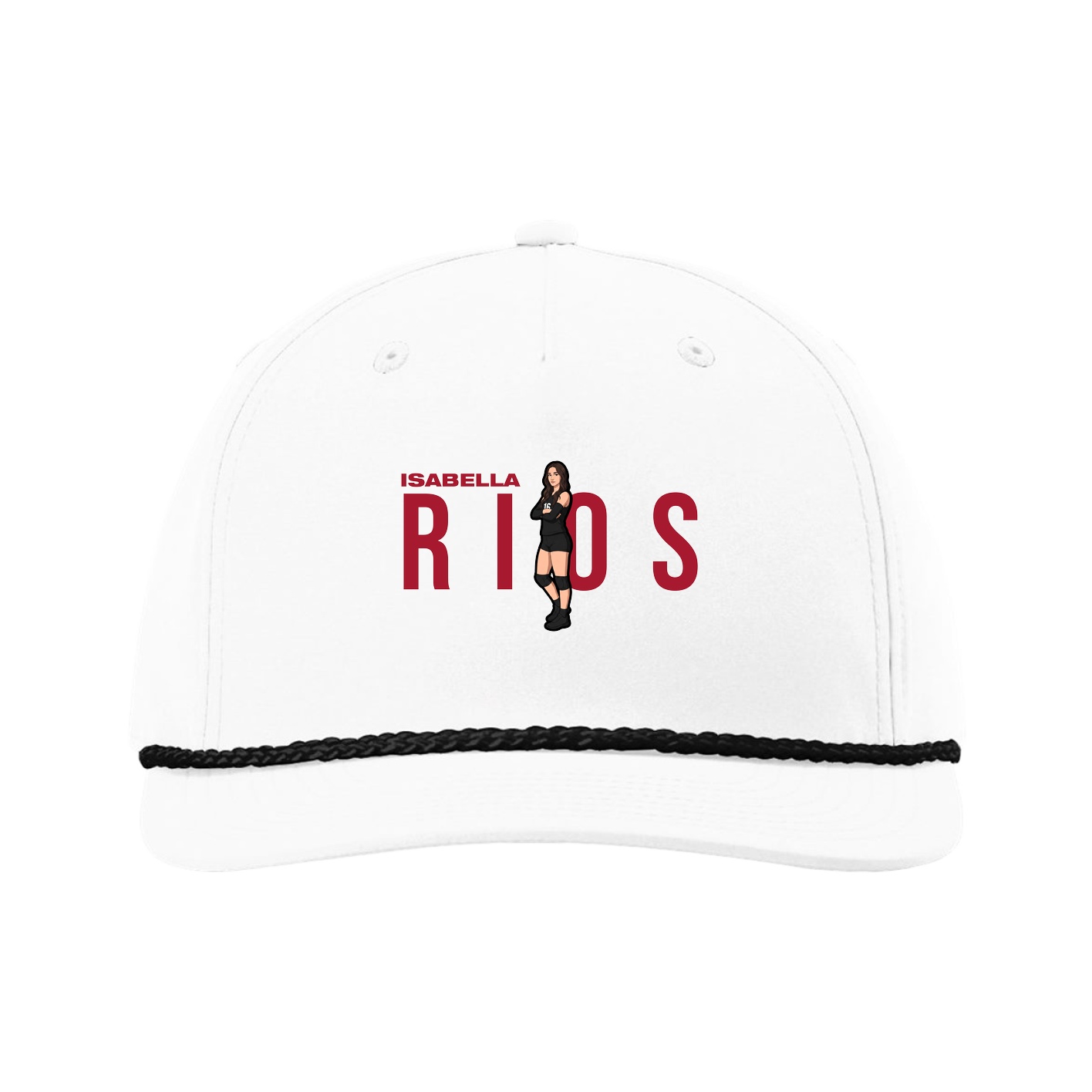 Five-Panel Classic Rope Cap — Player Name in White