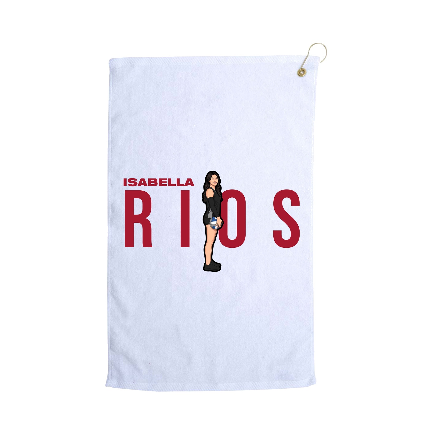 Golf Towel — Player Name in White