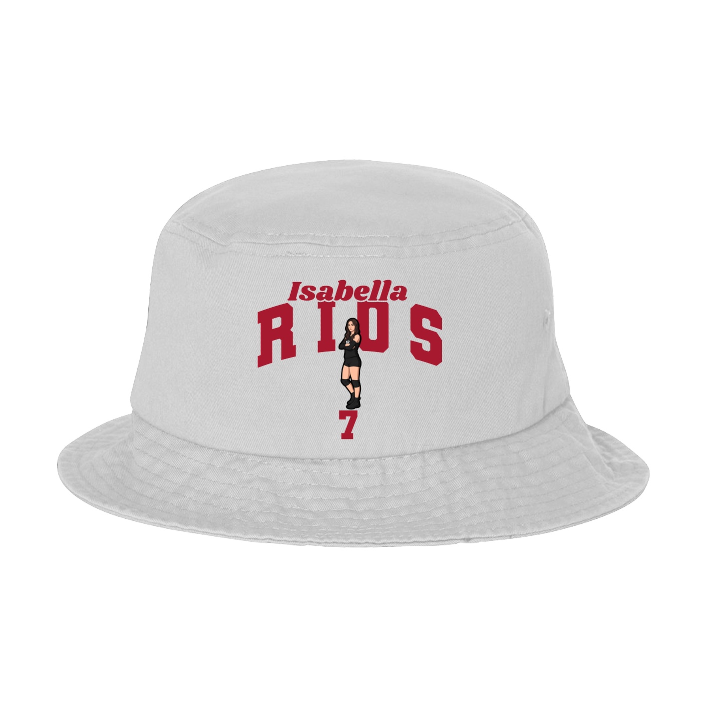 Bucket Cap — Signature Arch in White