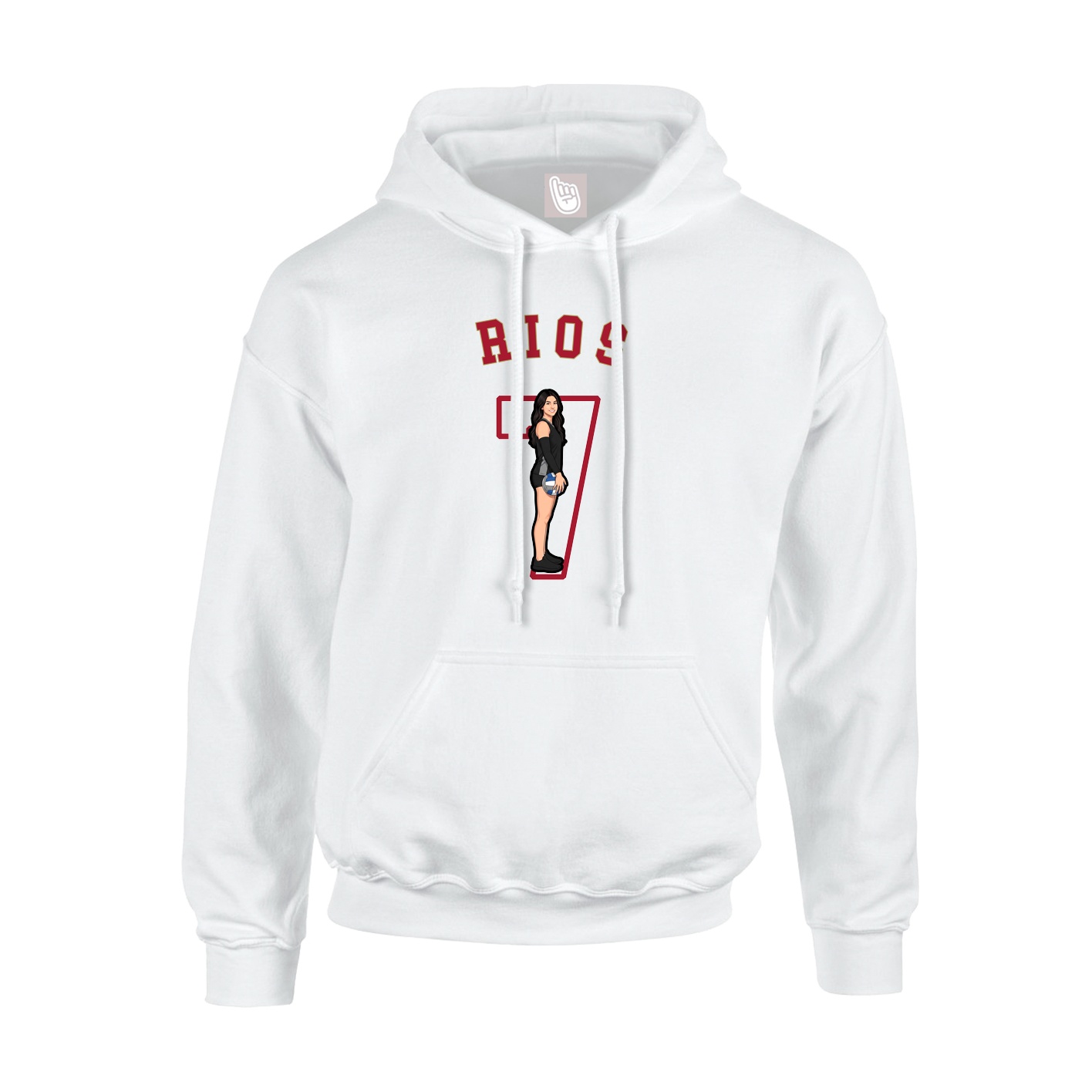 Hoodie — Shirsey Arch in White