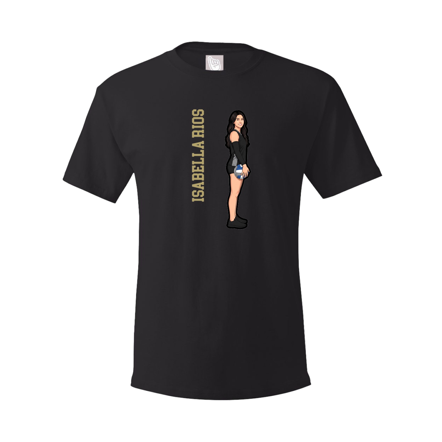 Tee — Name Vertical in Black