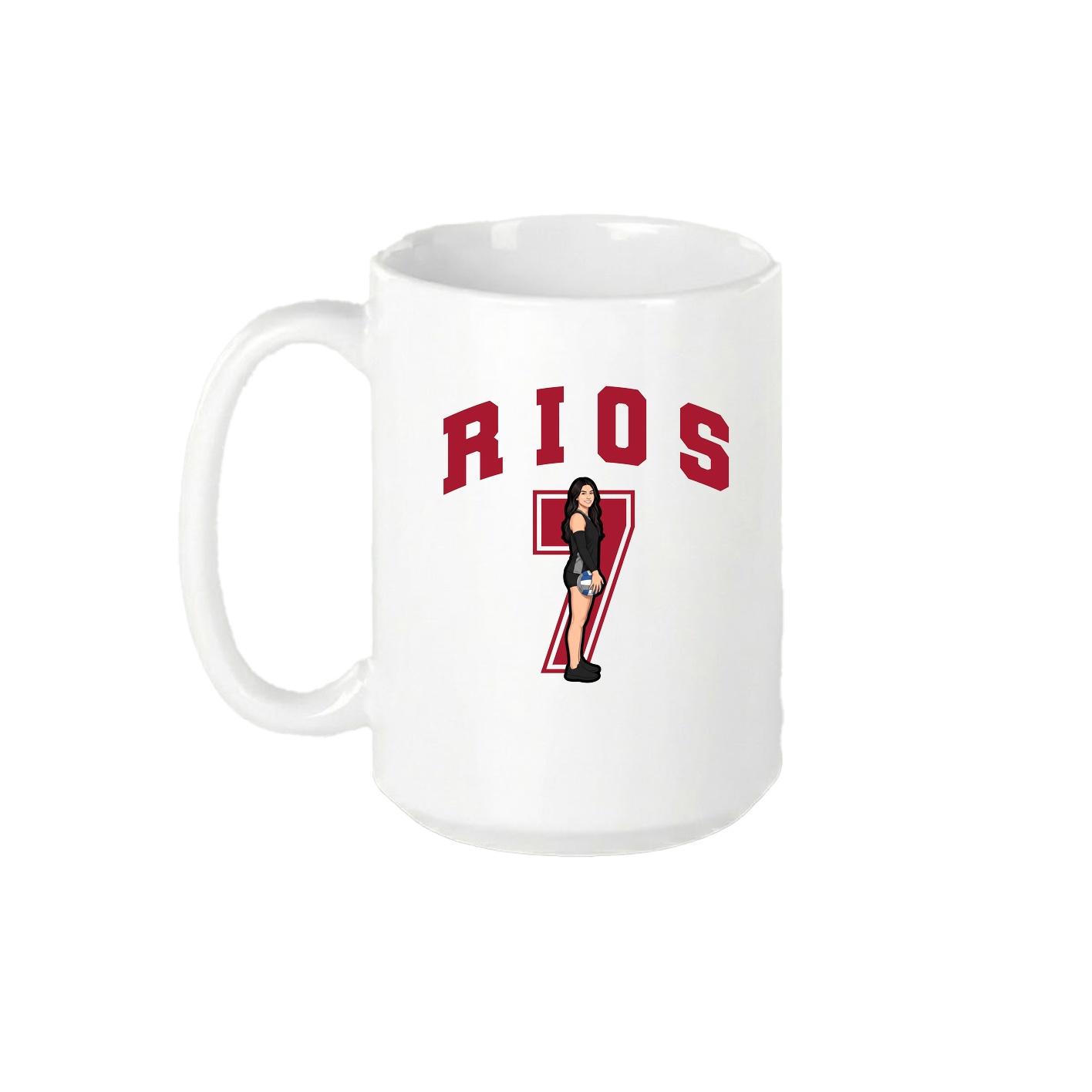 15oz Coffee Mug — Number in White