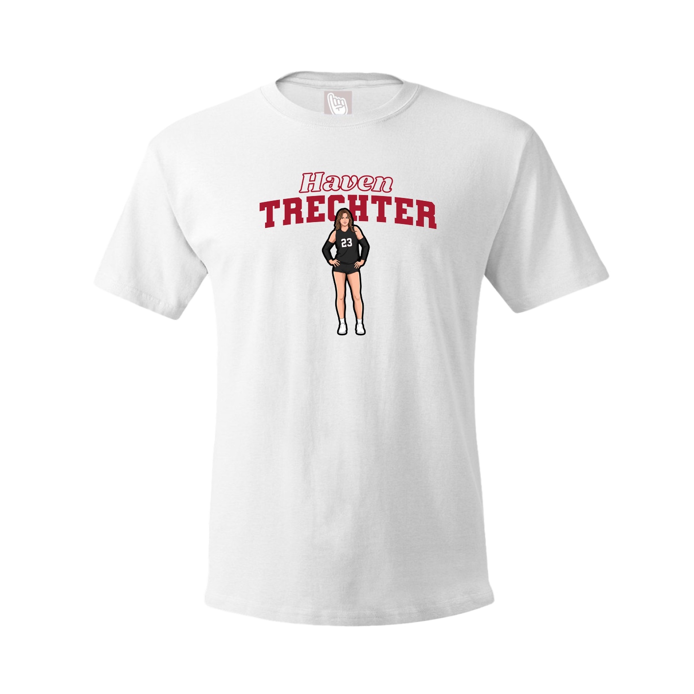 Youth Tee — Name Arch in White