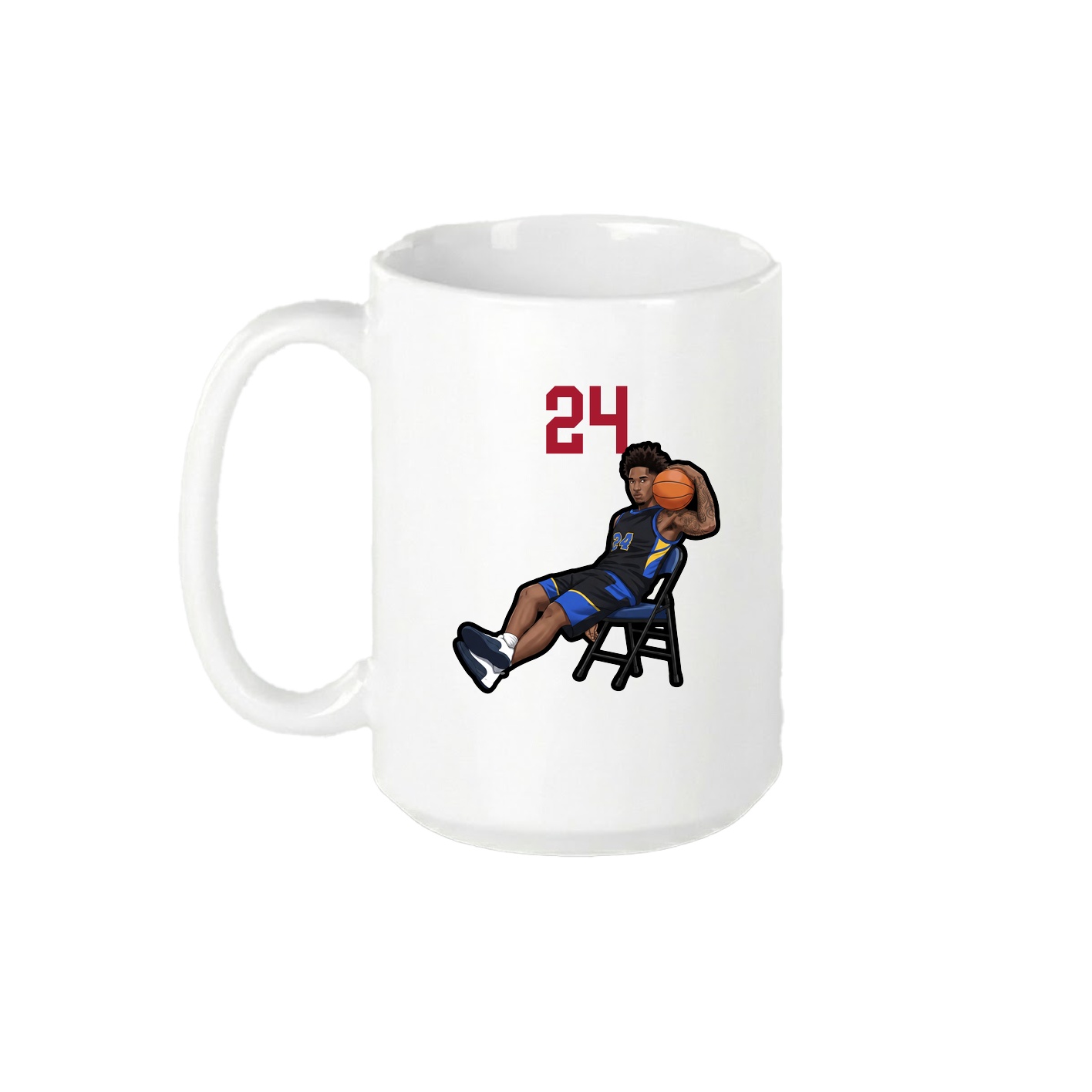 15oz Coffee Mug — Number Top in White