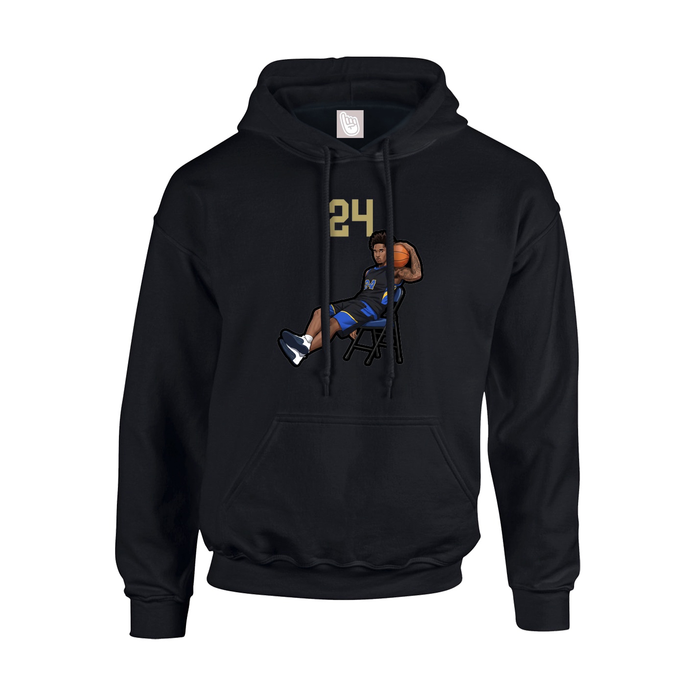 Youth Hoodie — Number Top in Black