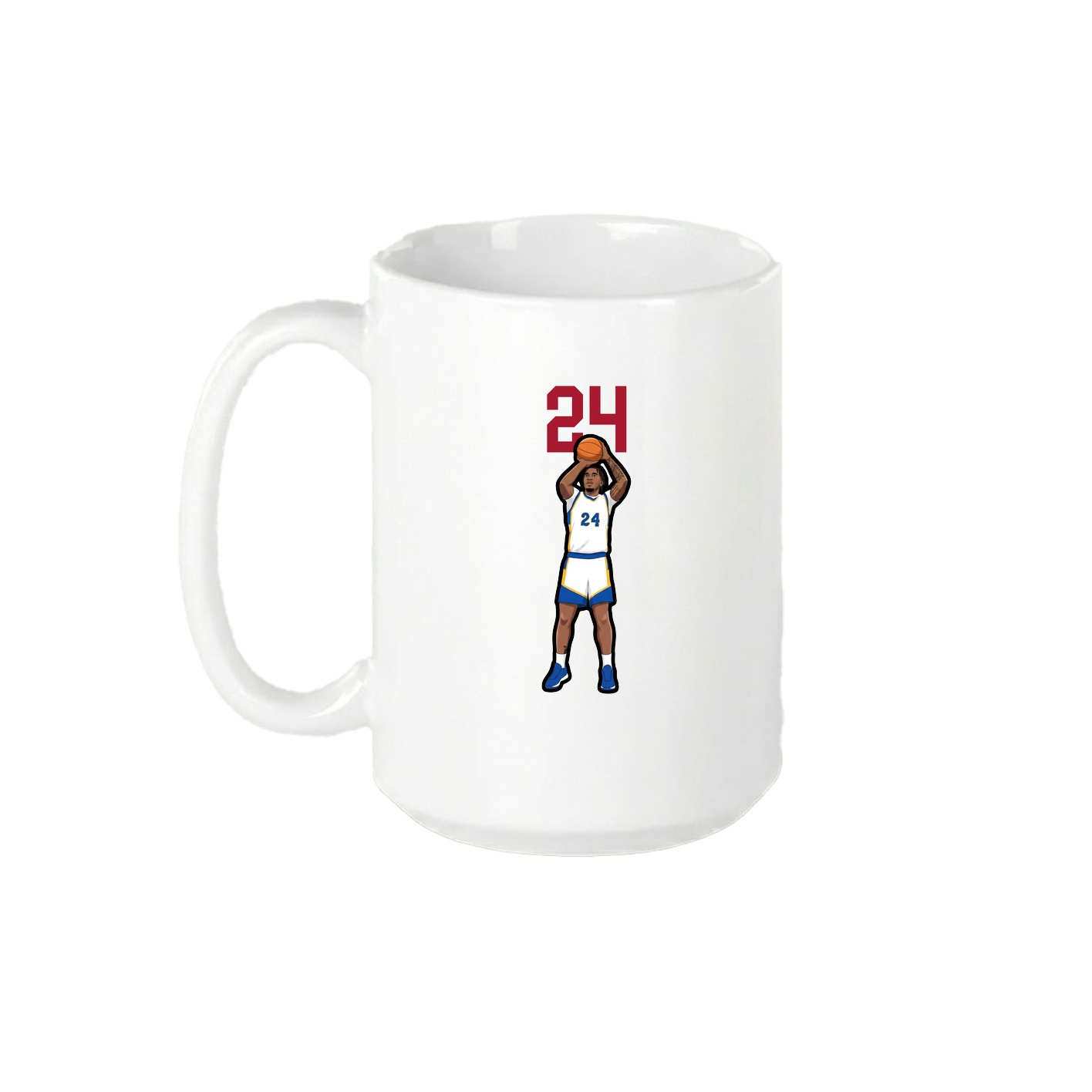 15oz Coffee Mug — Number Top in White