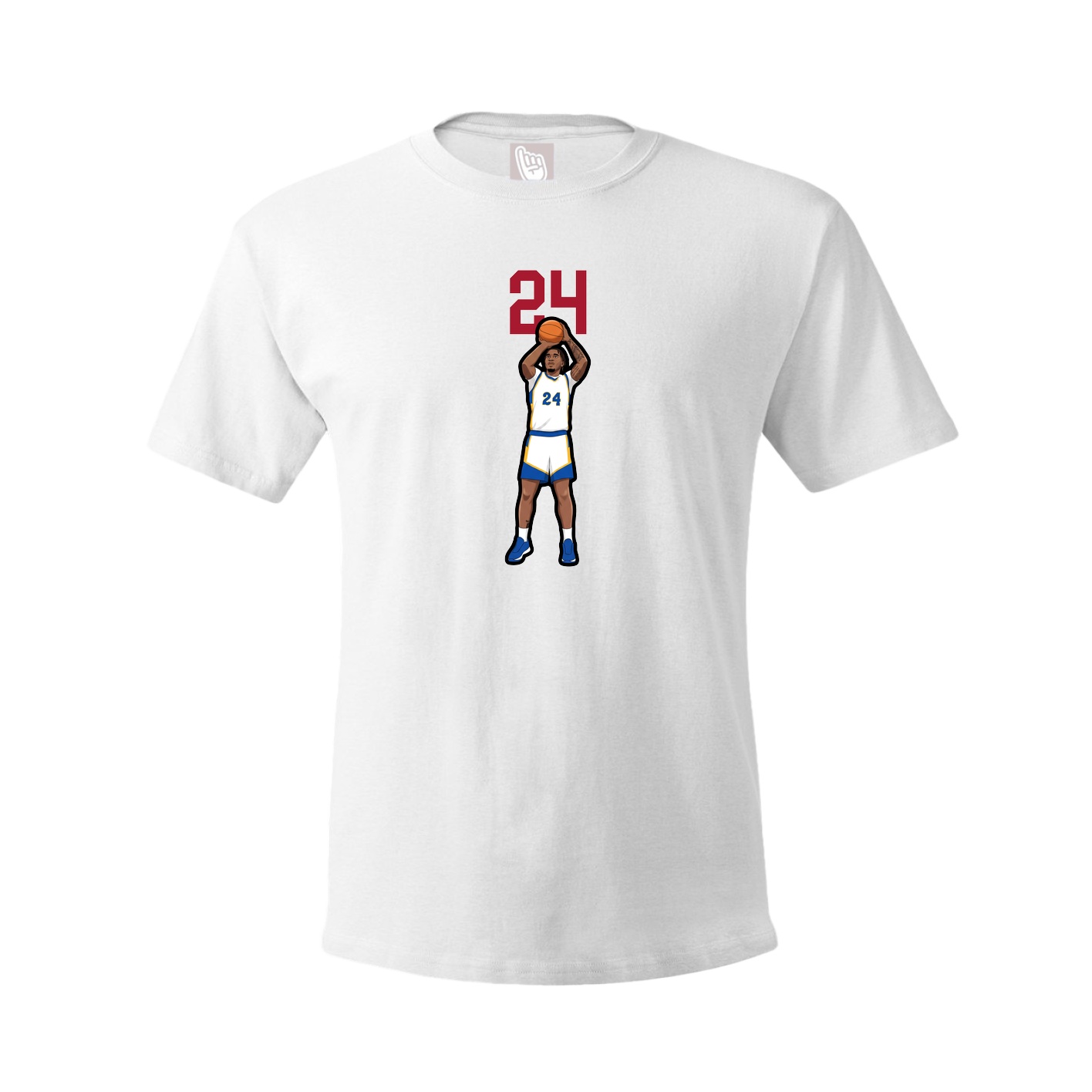 Youth Tee — Number Top in White