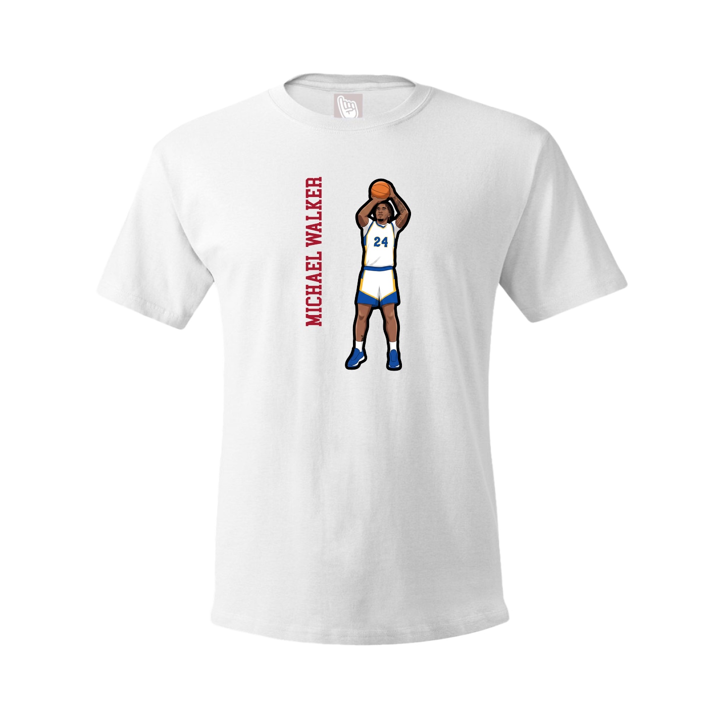 Tee — Name Vertical in White