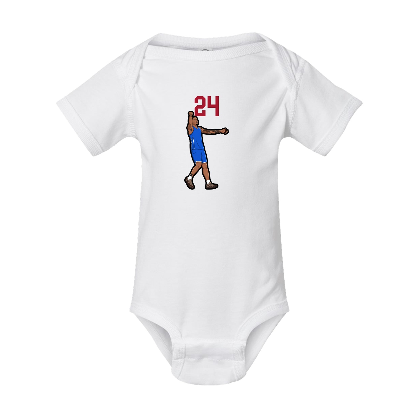 Baby Onesie — Number Top in White