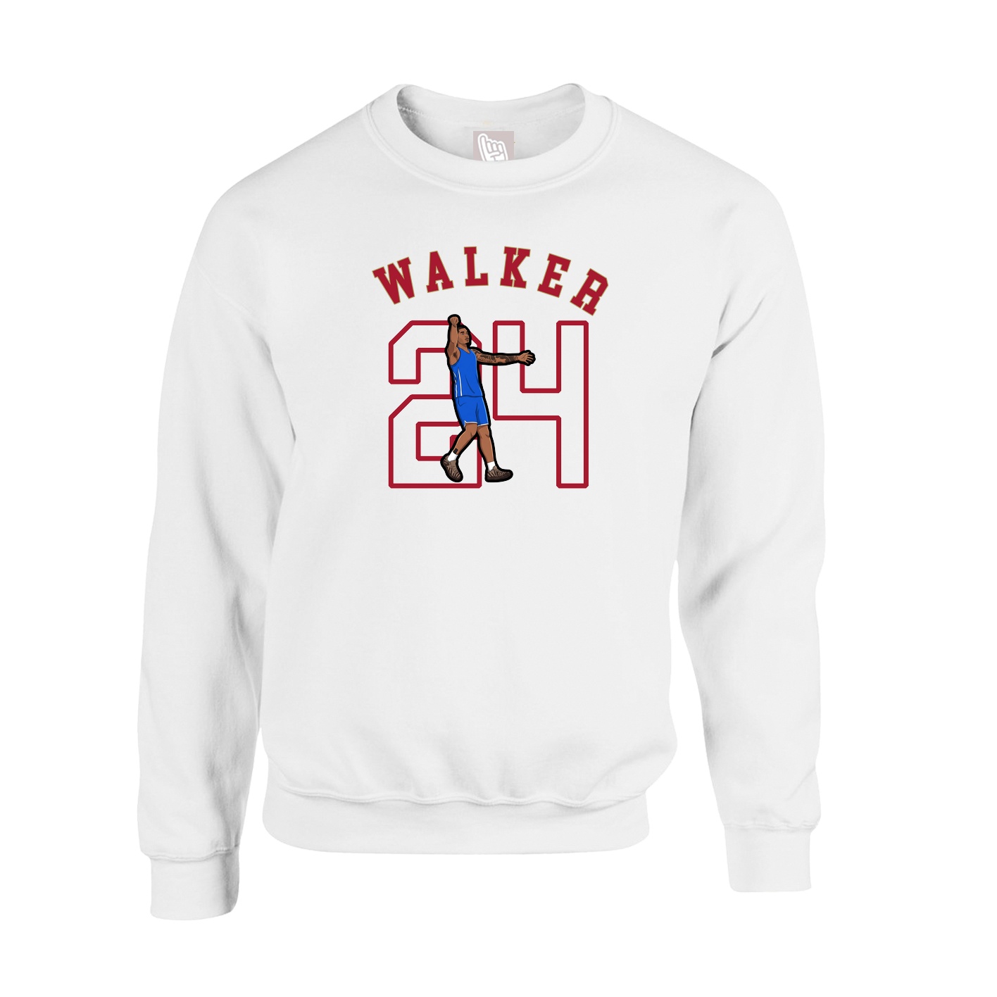 Fleece Crew — Shirsey Arch in White