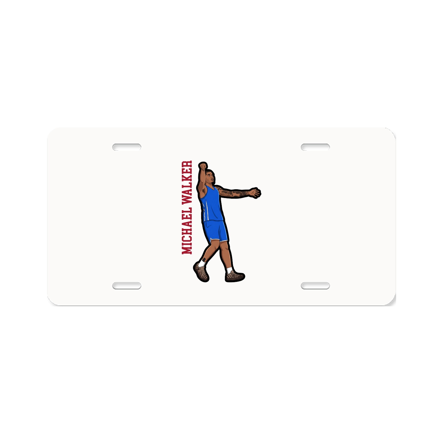 License Plate — Name Vertical in Classic