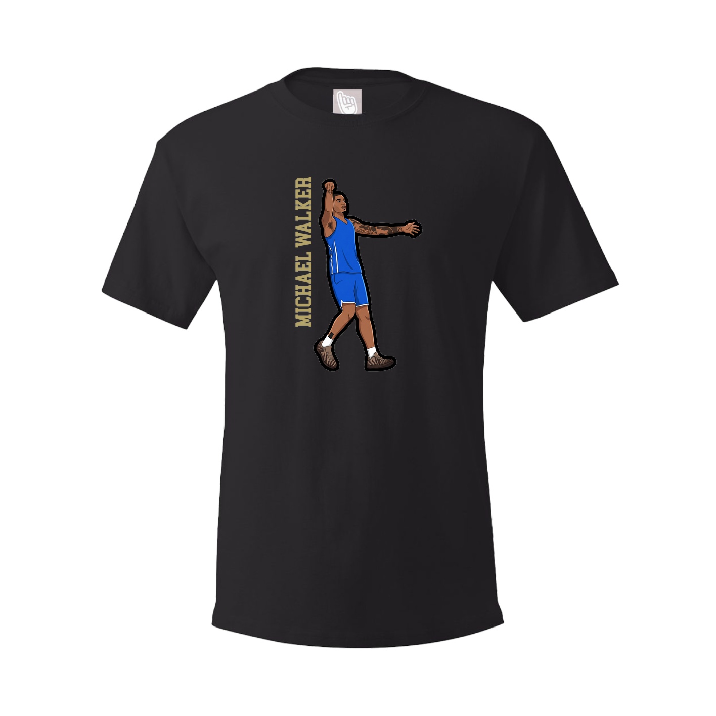 Youth Tee — Name Vertical in Black